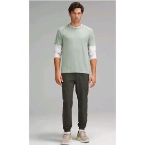 Lululemon Pants Pace Breaker Jogger Mens L Tall OD Green Tapered Stretch NWT